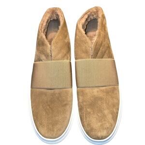 NWT Nordstrom Womens 9.5 Brown Faux Fur Lined Loafer Warm Tennis Shoes 9 1/2 New